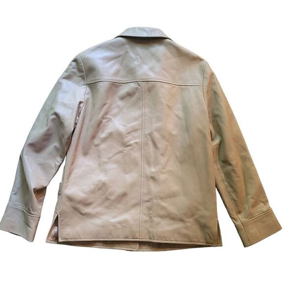 Golden Bear Jacket Women's Small Tan Button Down Soft Leather Limited Edition - Picture 2 of 5